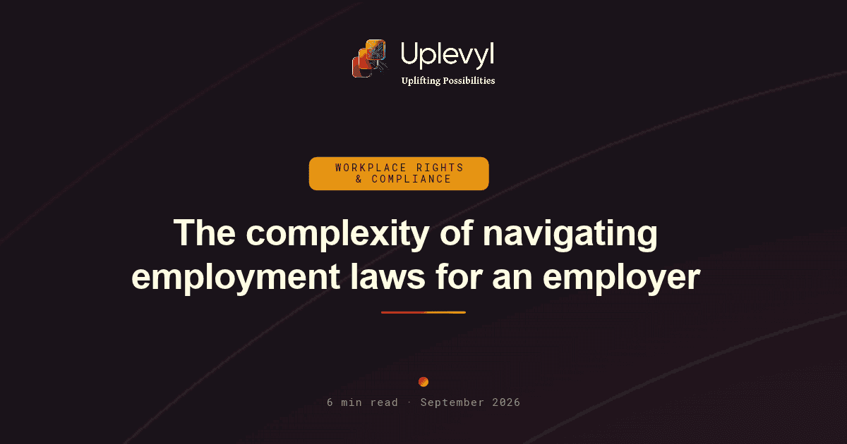 The complexity of navigating employment laws for an employer
