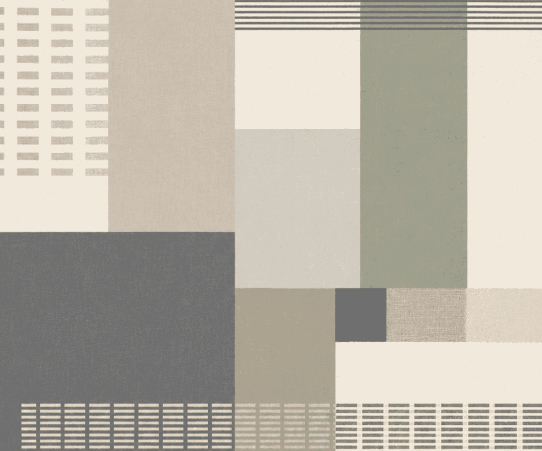 Woven colour blocks in sage, grey, sand and cream with dotted stitch bands, Inspired by Marli Ehrman